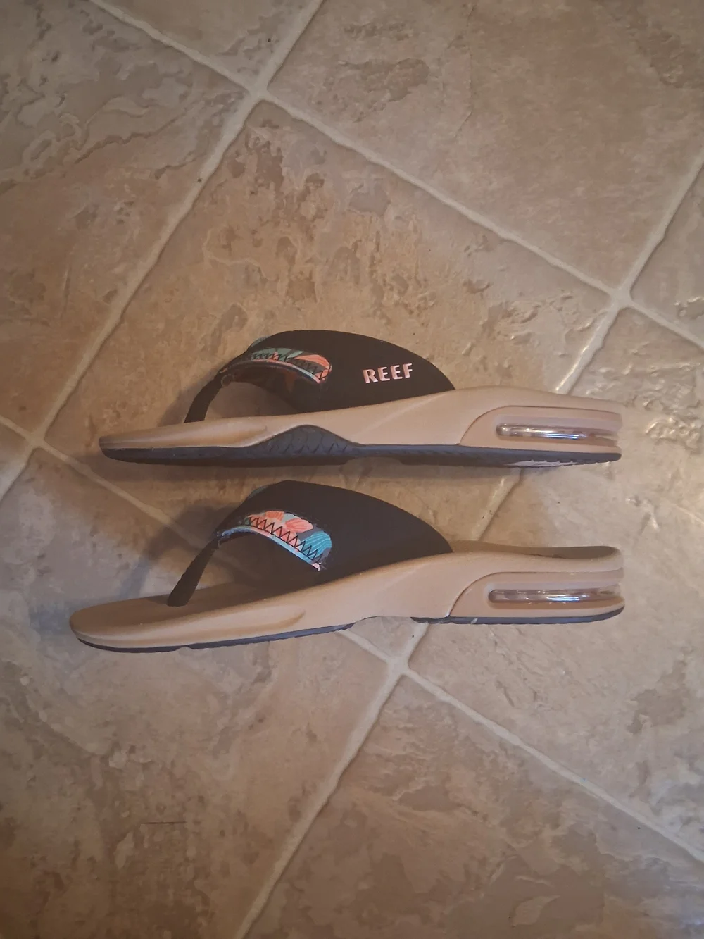 Reef Fanning Womens/ Big Girl Flip Flops, Size 6, Tropical Hibiscis Design
